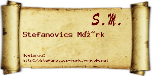 Stefanovics Márk névjegykártya